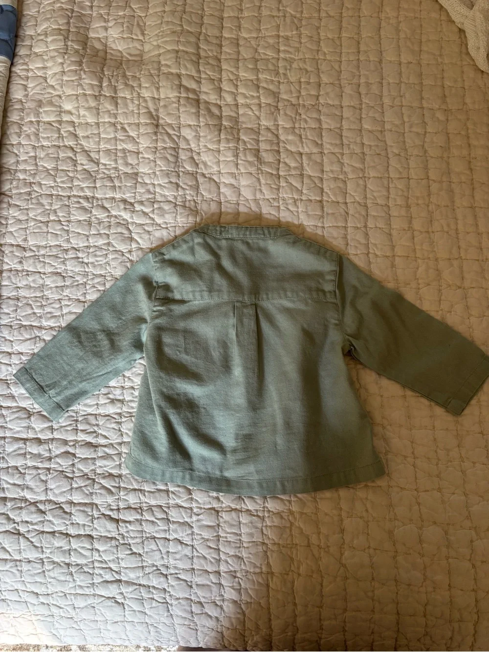 Baby Petite Lucette Paris Sage Green Button-Front Top